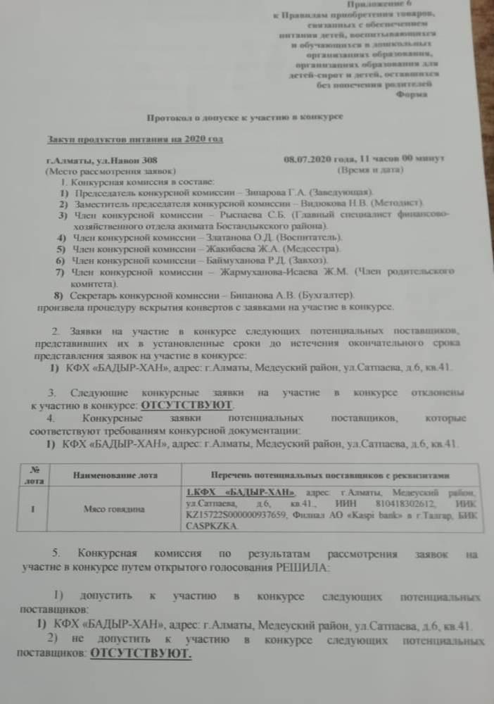 Протокол допуска